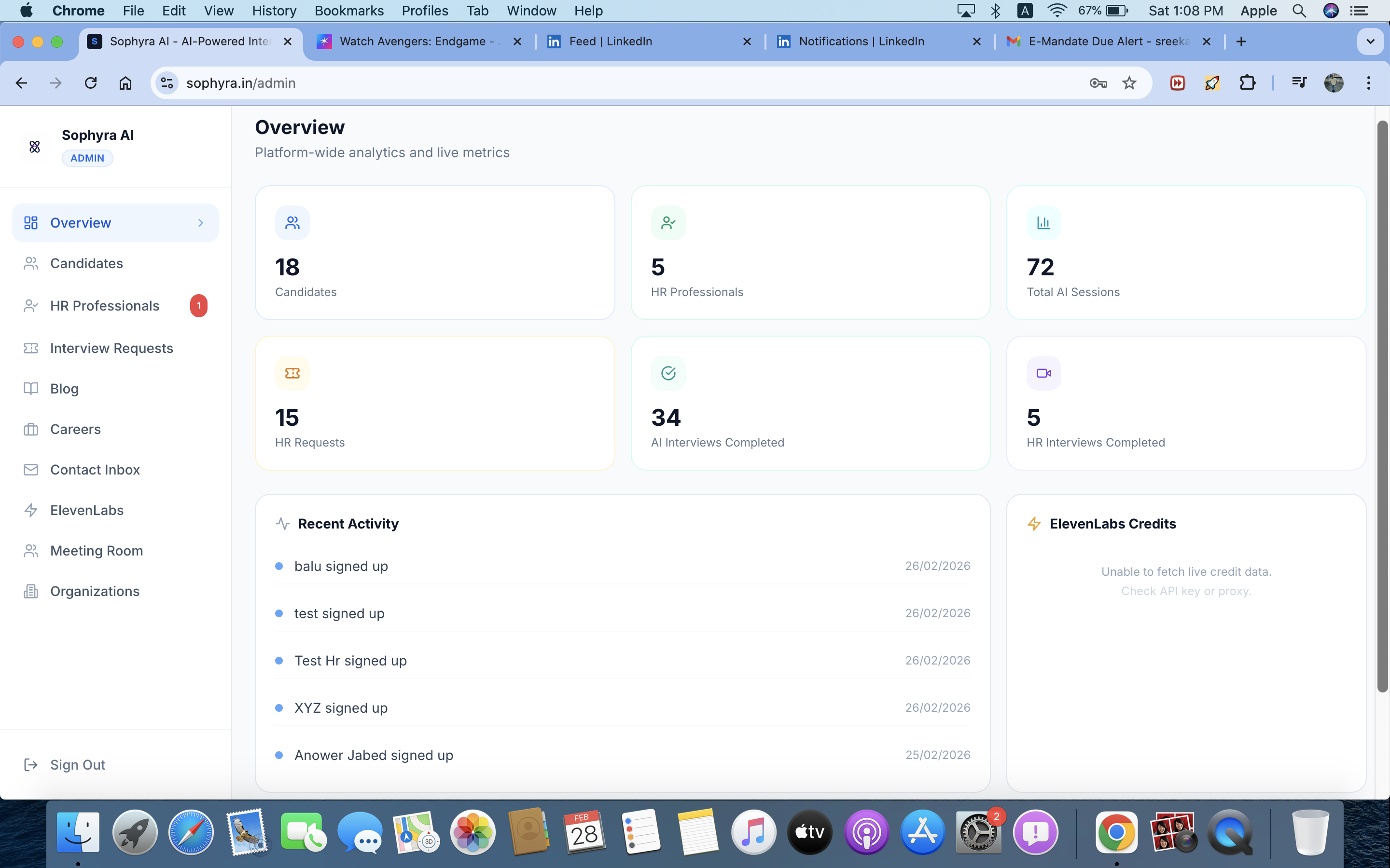 Sophyra – Interview OS - Screenshot 2 showing product features and functionality