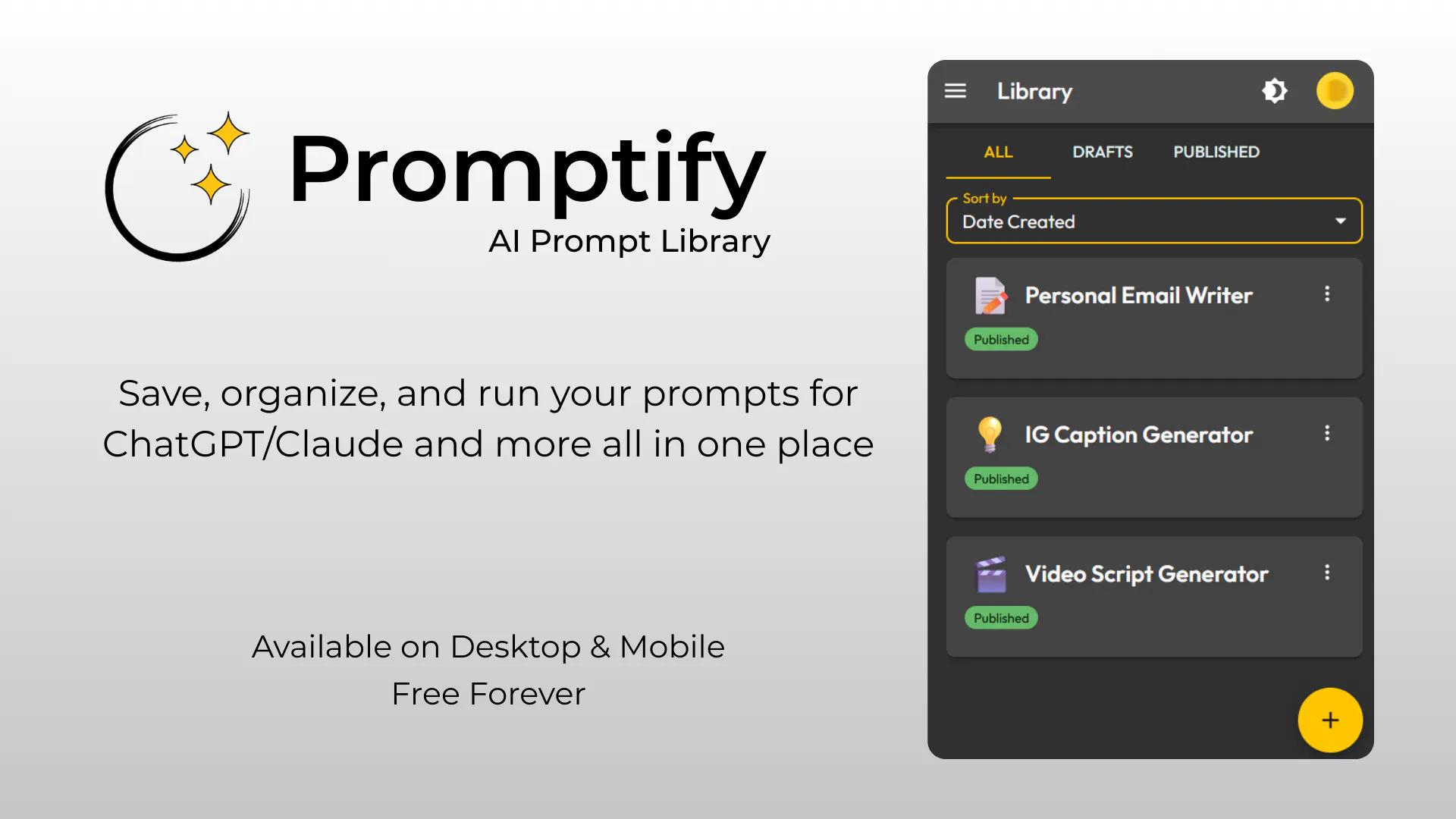 Promptify - AI prompt library gallery image