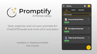 Promptify - AI prompt library gallery image