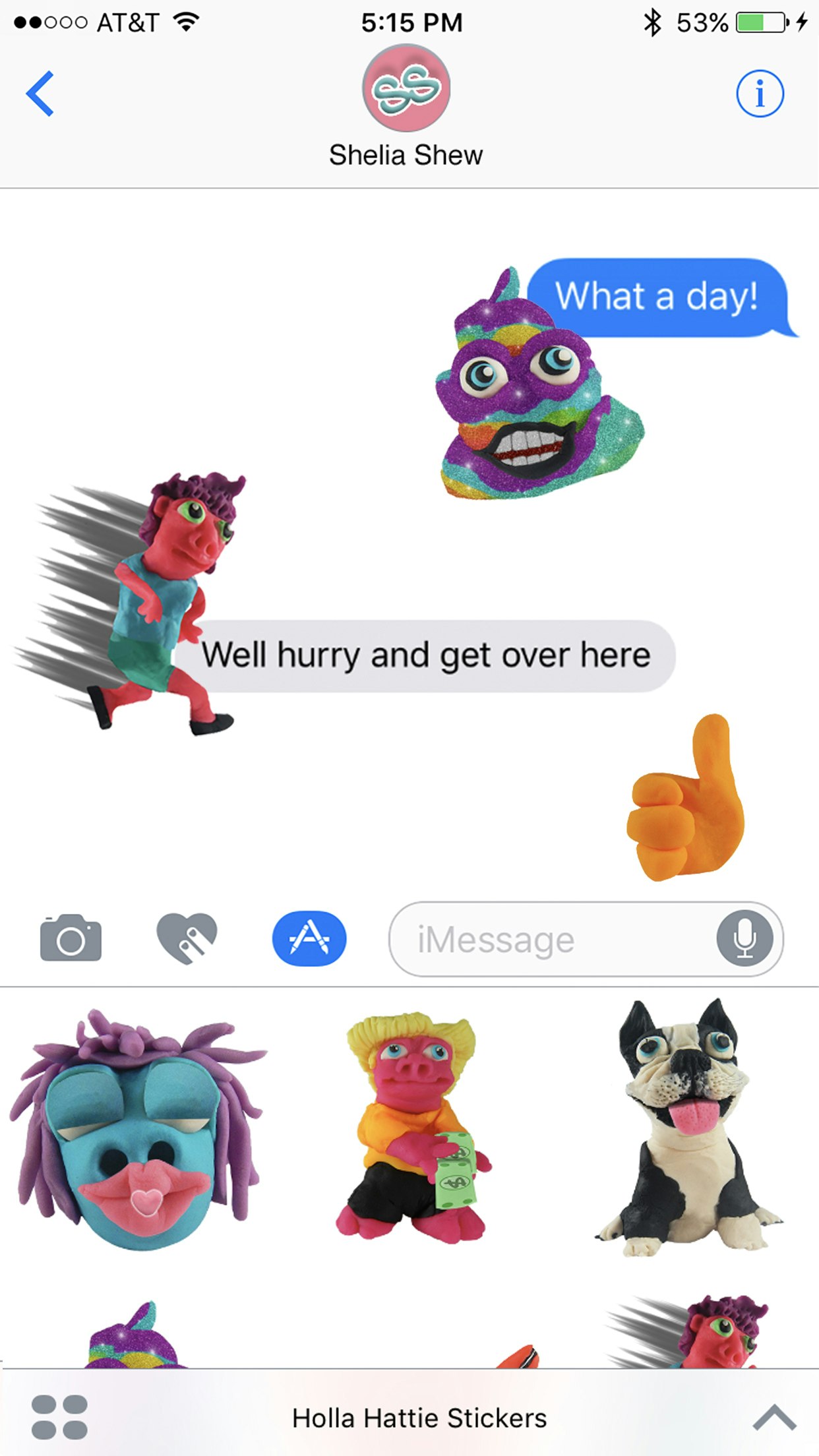 Holla Hattie iMessage Stickers gallery image