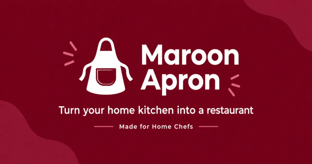 Maroon Apron - For Home Chefs gallery image