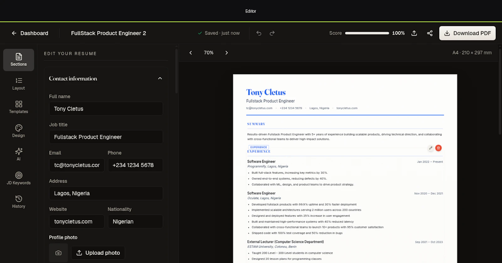 FastCV screenshot 5