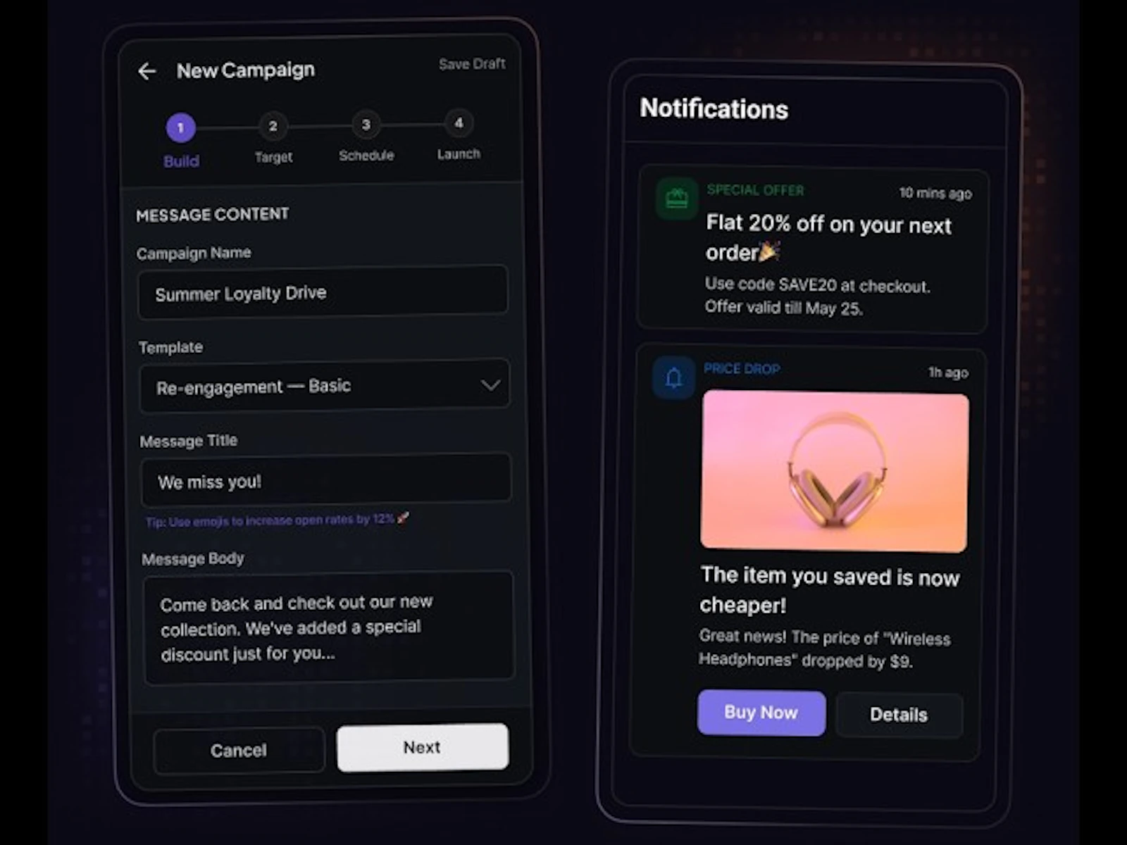 CometChat Campaigns screenshot 1 (video preview)