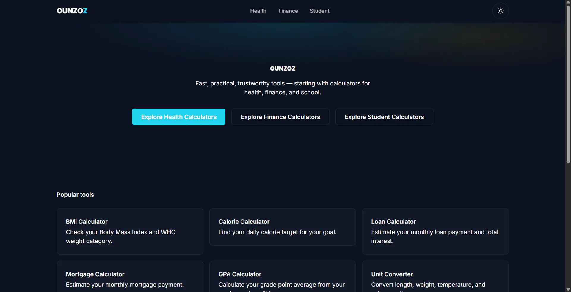 OUNZOZ — Free Calculators gallery image