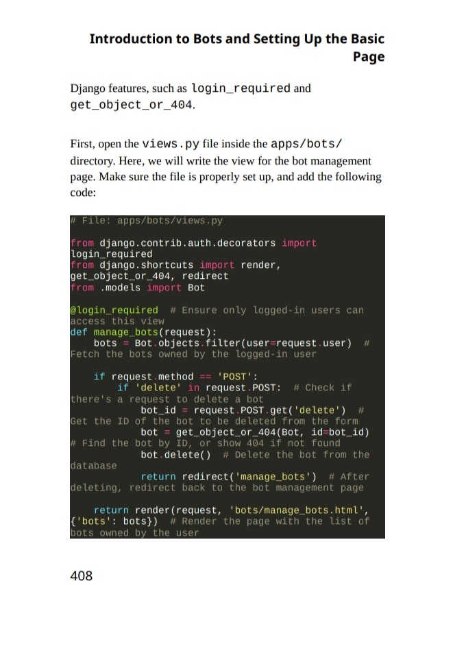 Construire une plate-forme bot avec Django media 3