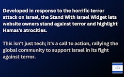 Stand with Israel Widge media 2