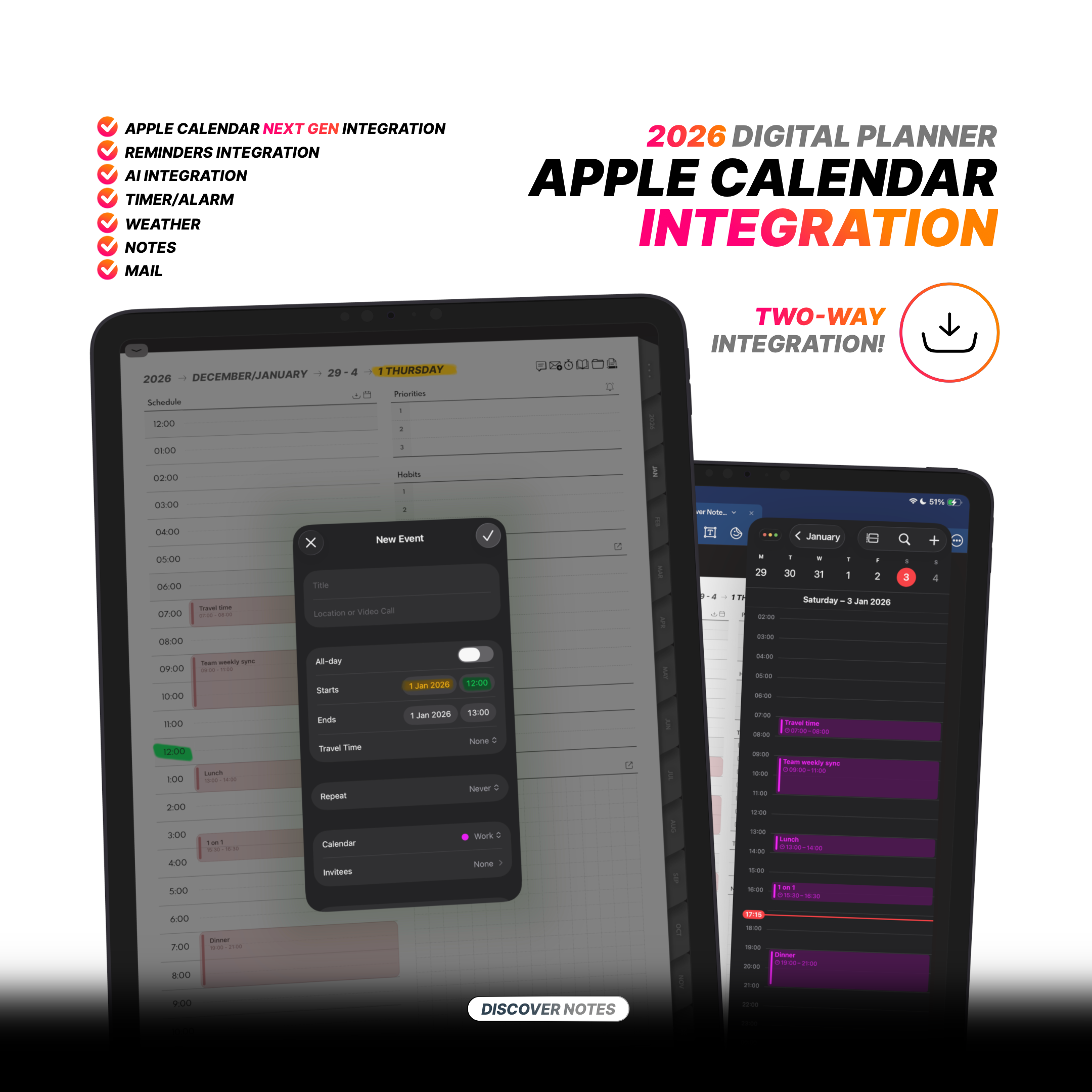2026 Digital Planner Integration