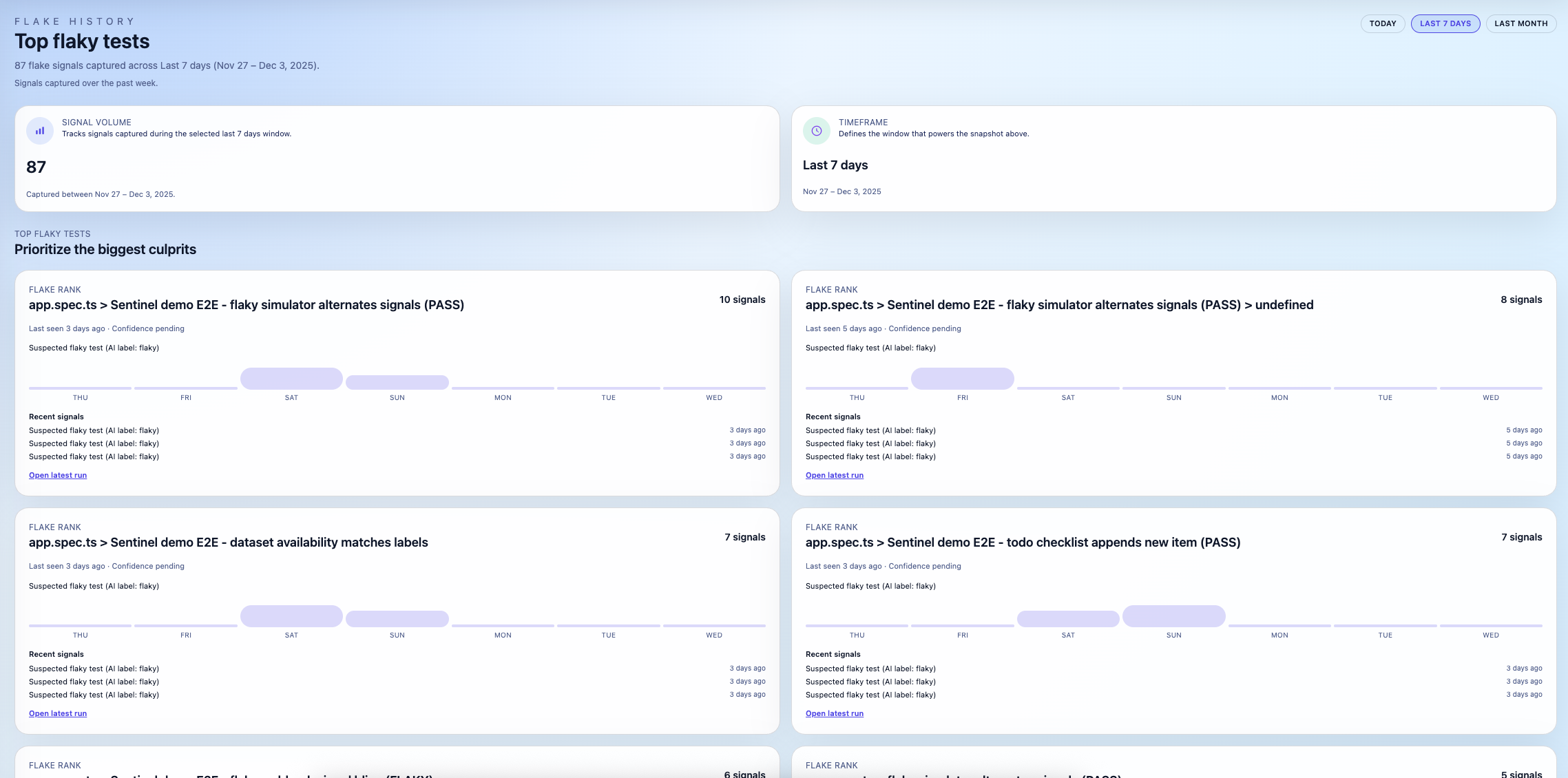 SentinelQA - Screenshot 2 showing product features and functionality