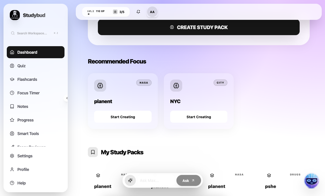 StudyBudAI gallery image
