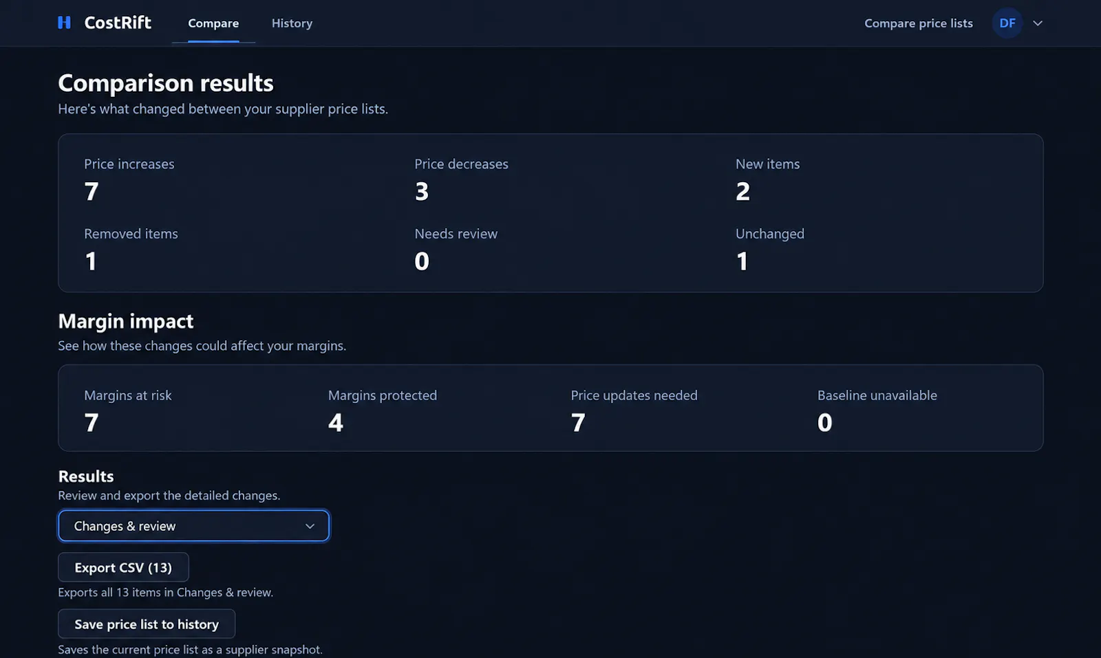 CostRift screenshot 1