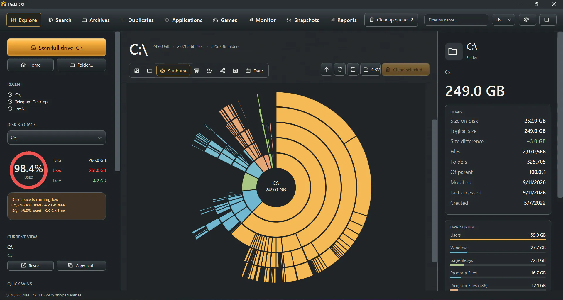 DiskBOX screenshot