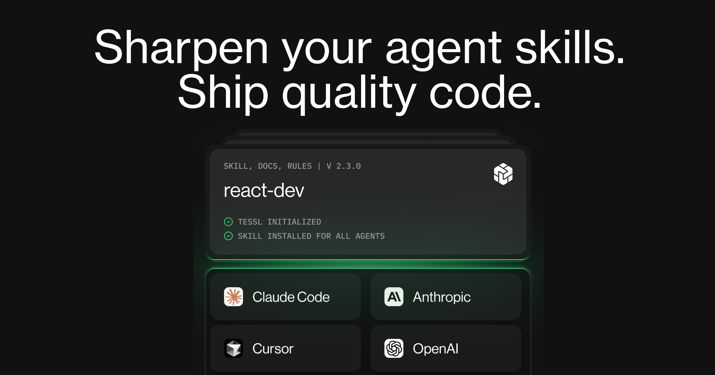 Tessl - Main product screenshot demonstrating key features and user interface