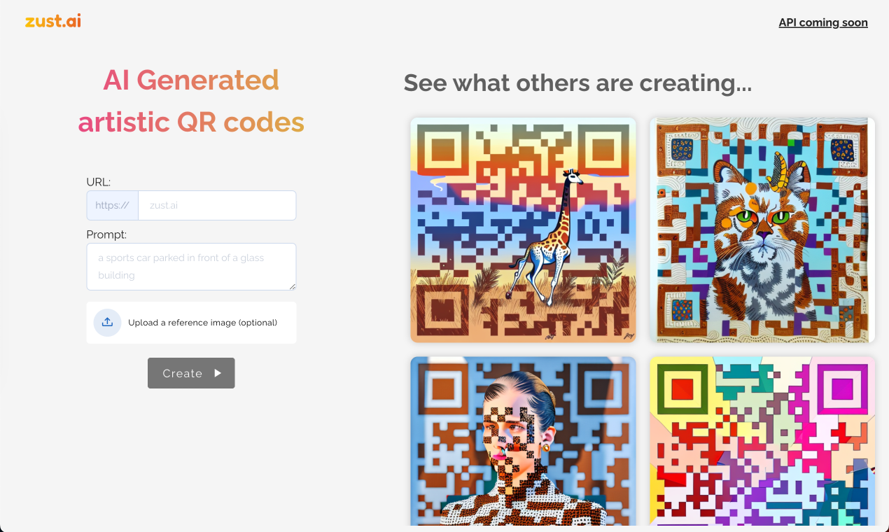 startuptile Zust QR-AI-generated artistic QR codes