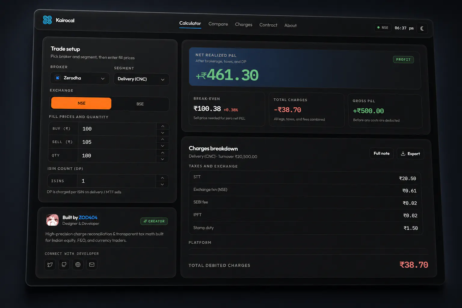Kairocal - The Brokerage Calculator gallery image