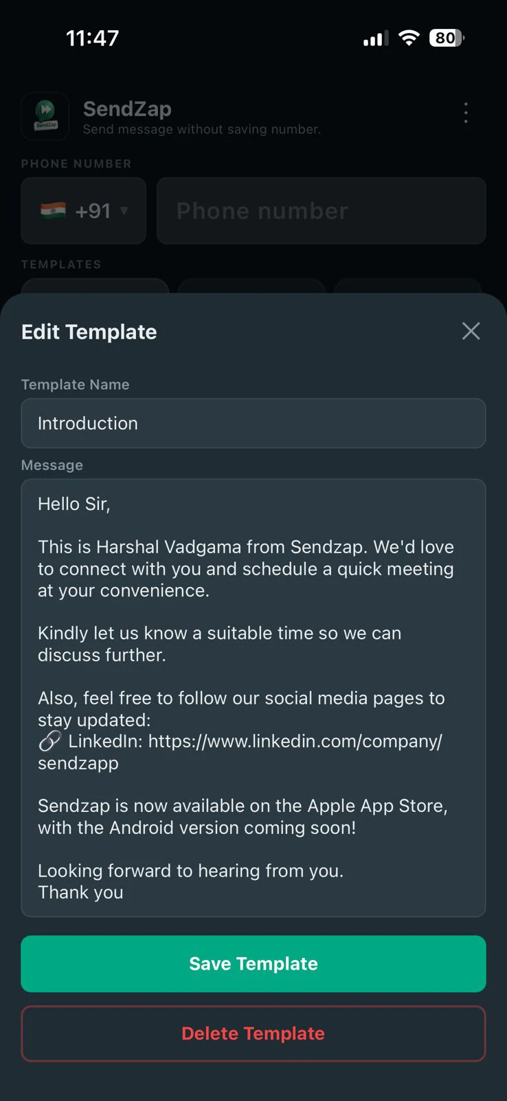 Sendzap screenshot 4