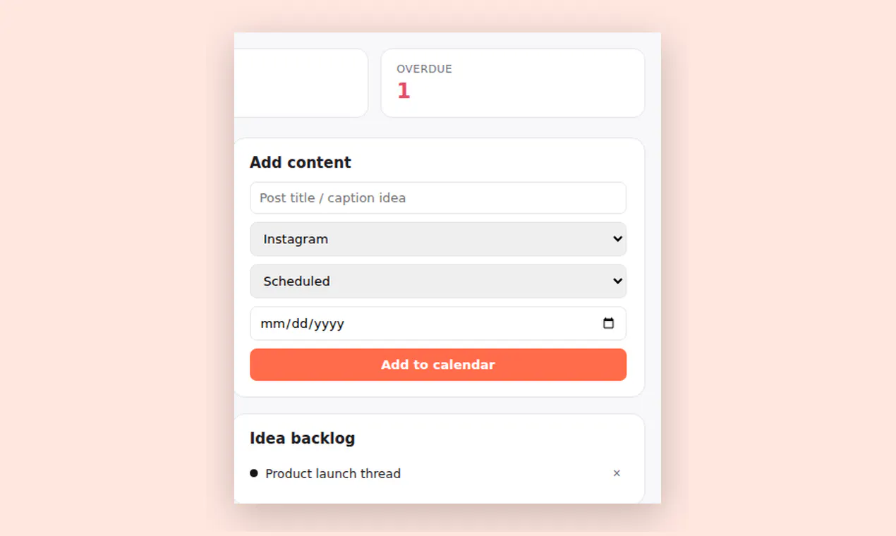 Social Media Planning Tracker screenshot 3