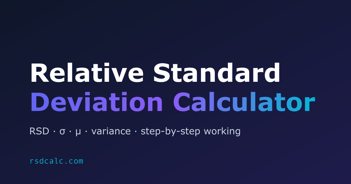 RSD Calculator gallery image