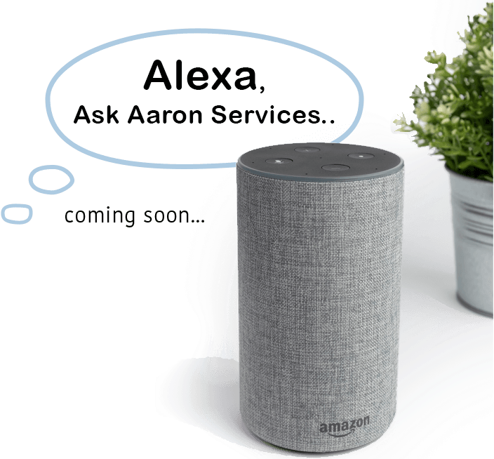 Aaron Services for Alexa - Main product screenshot demonstrating key features and user interface