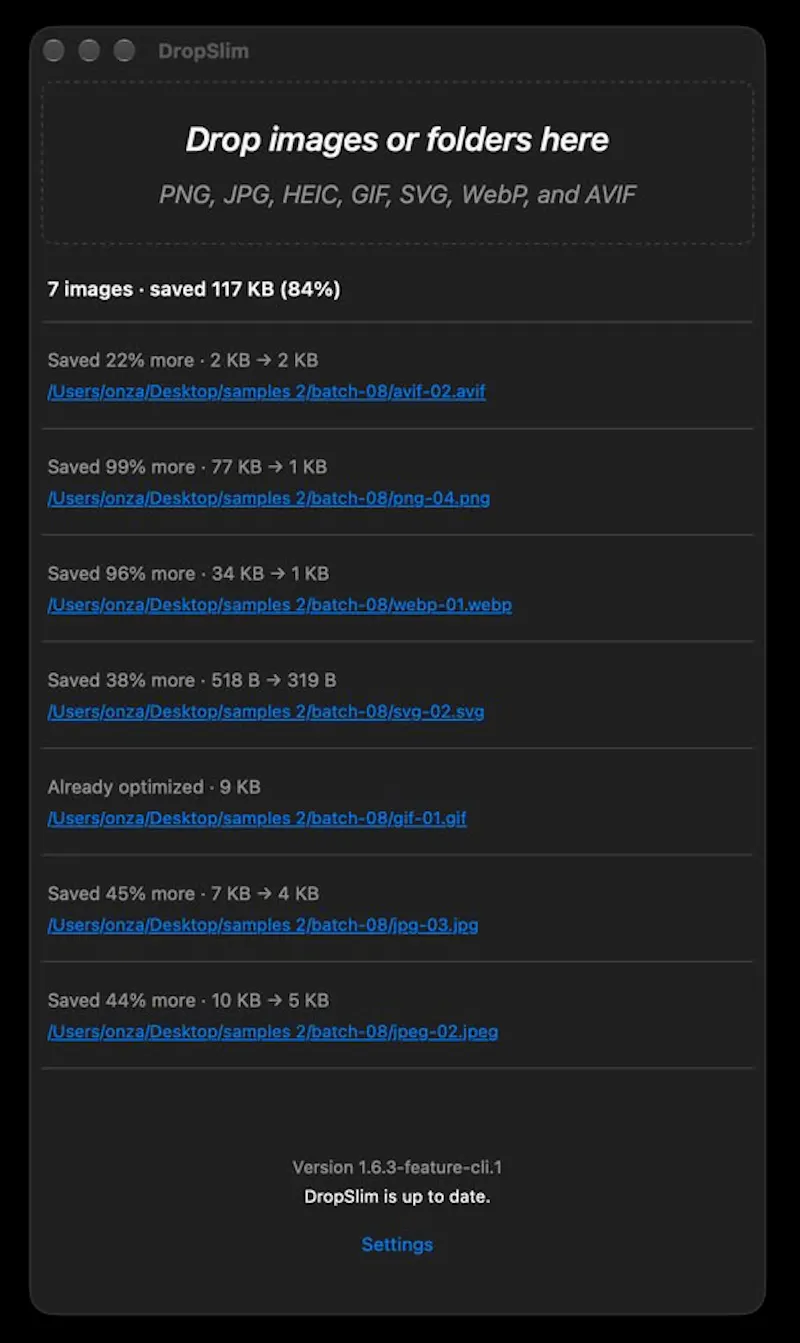 DropSlim screenshot 2