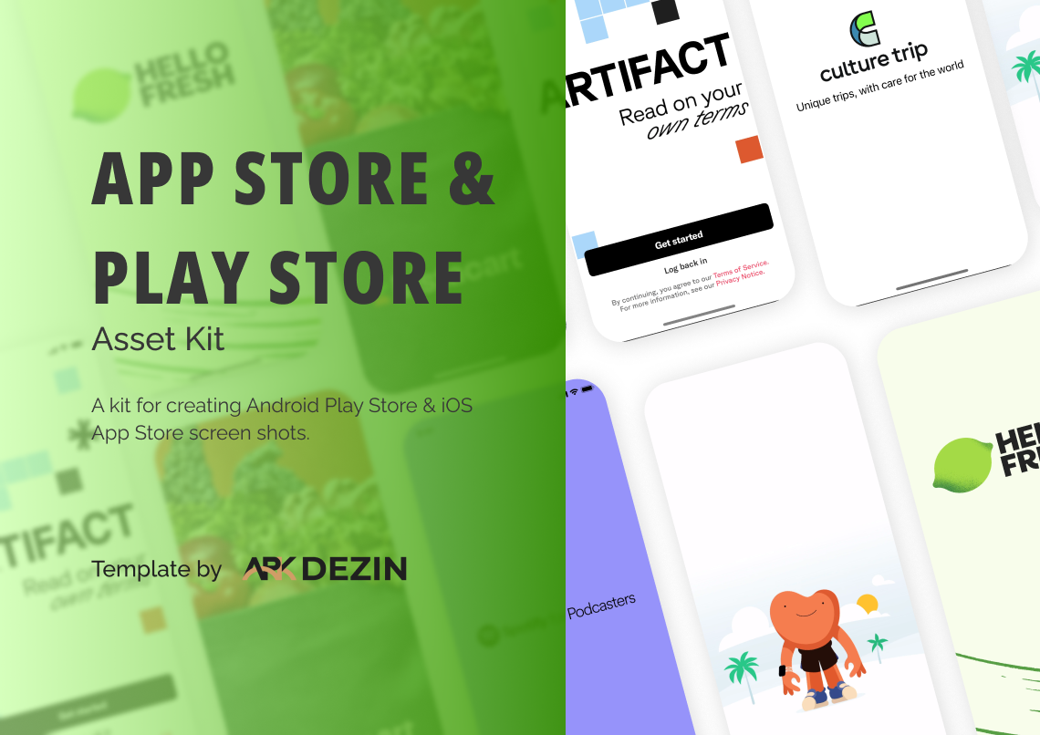 เทมเพลตสินทรัพย์ App Store & Play Store media 1
