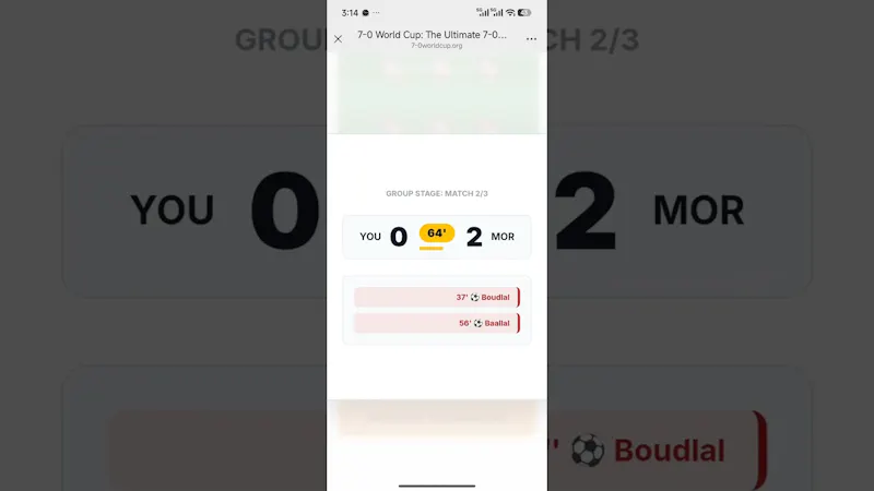 7-0 World Cup screenshot 1 (video preview)