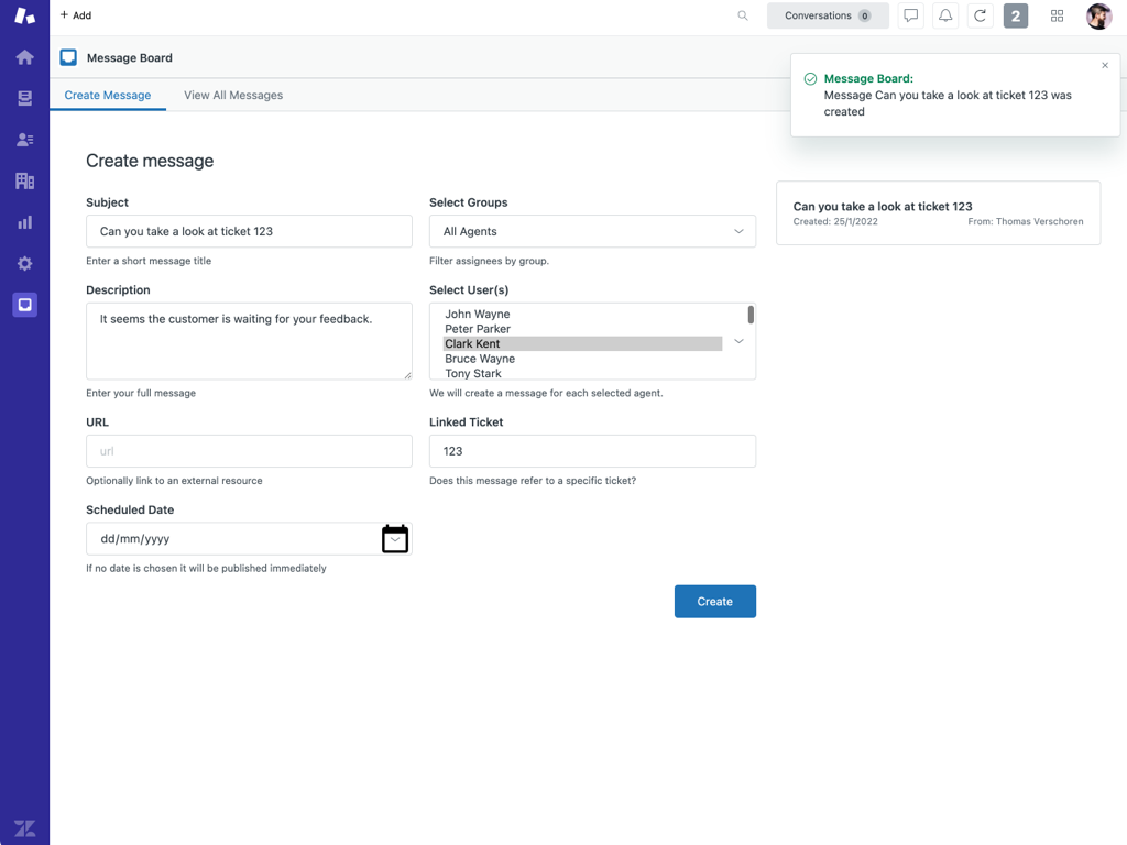 Message Board for Zendesk Support gallery image