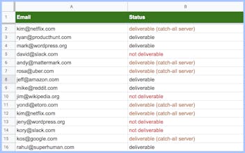 Email Verification in Google Sheets v2 gallery image