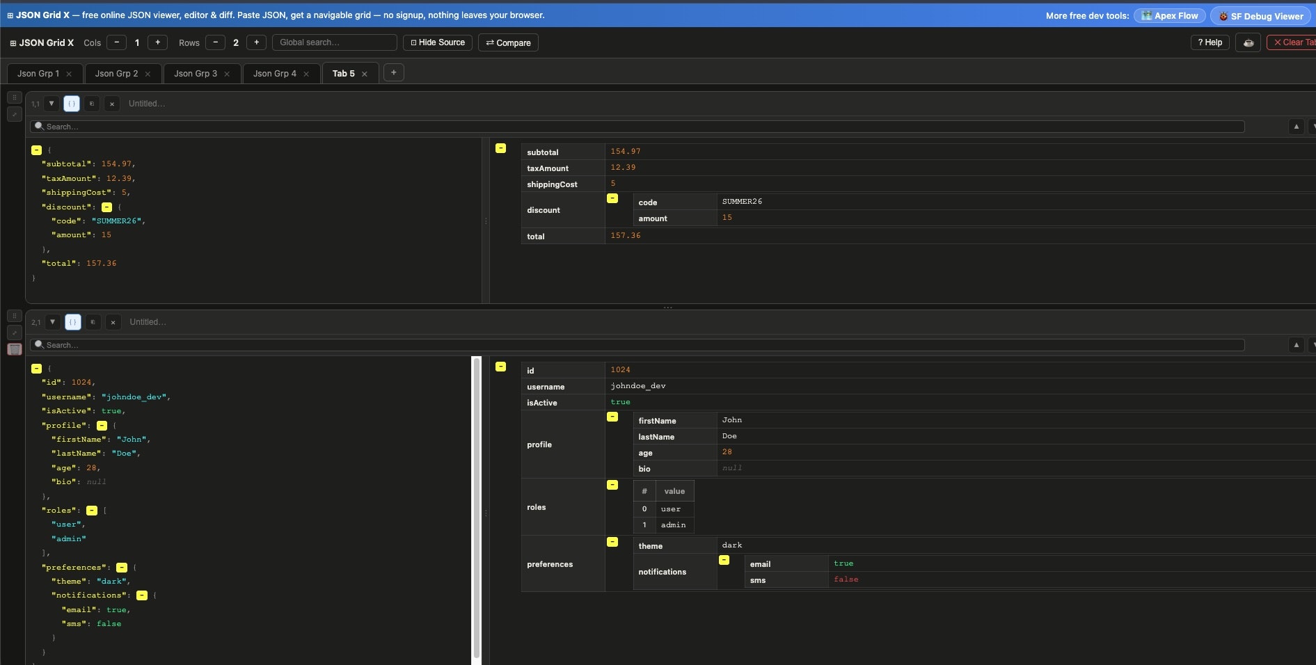 XTools - JGrid X, Apex/LWC Flow, Debug  gallery image