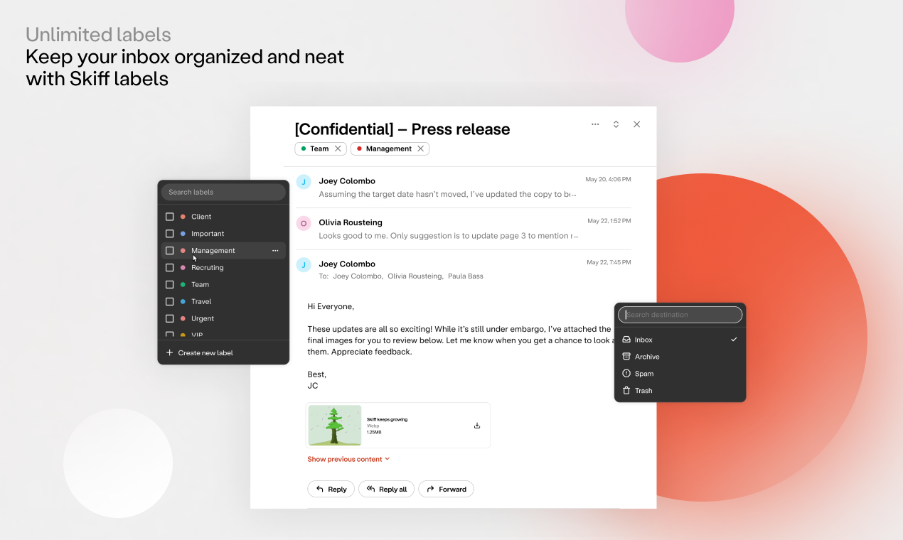 Skiff -Mail - Private, von End-to-End verschlüsselte Open-Source-Mail Medien 4