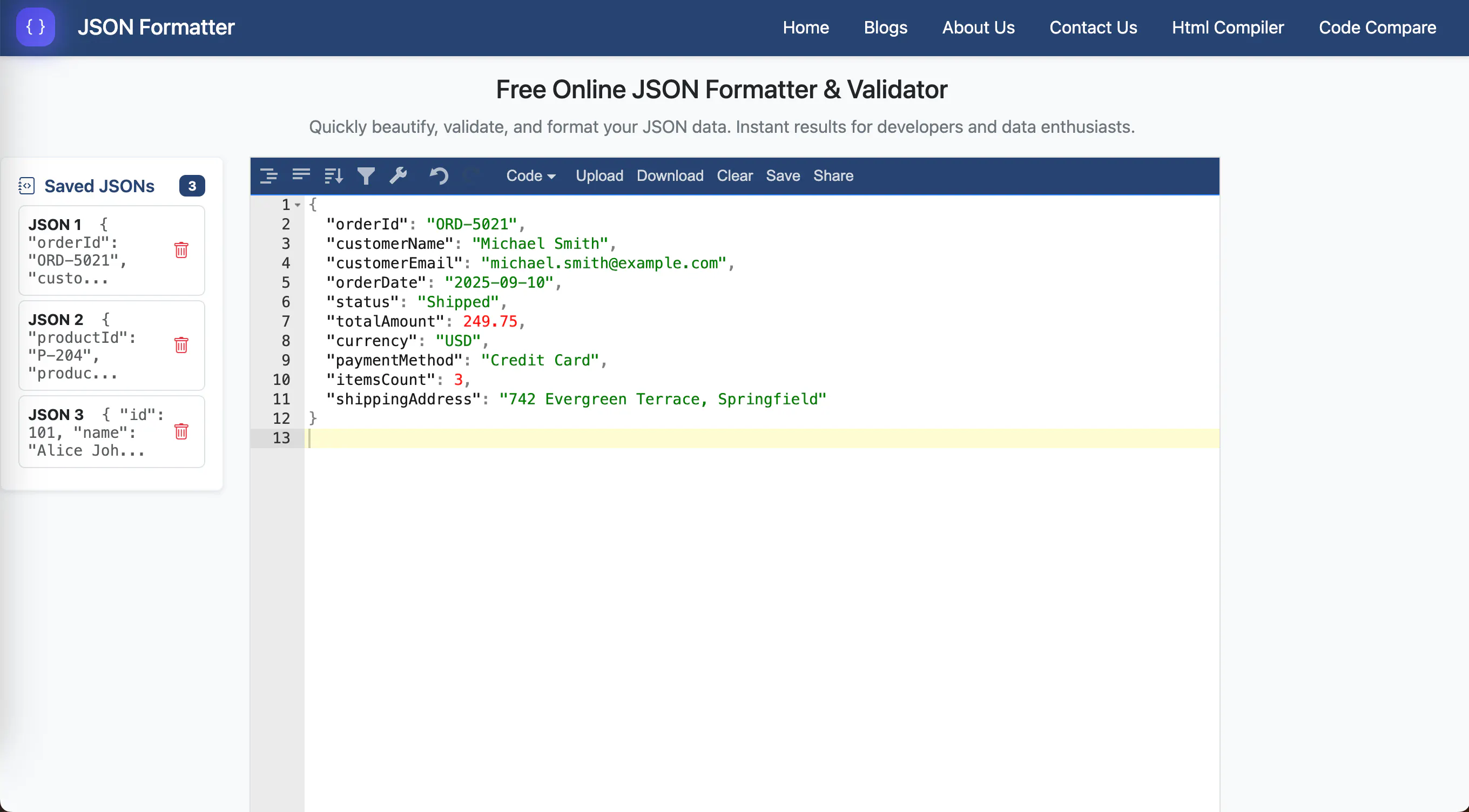 JSON Formatter & Validator gallery image