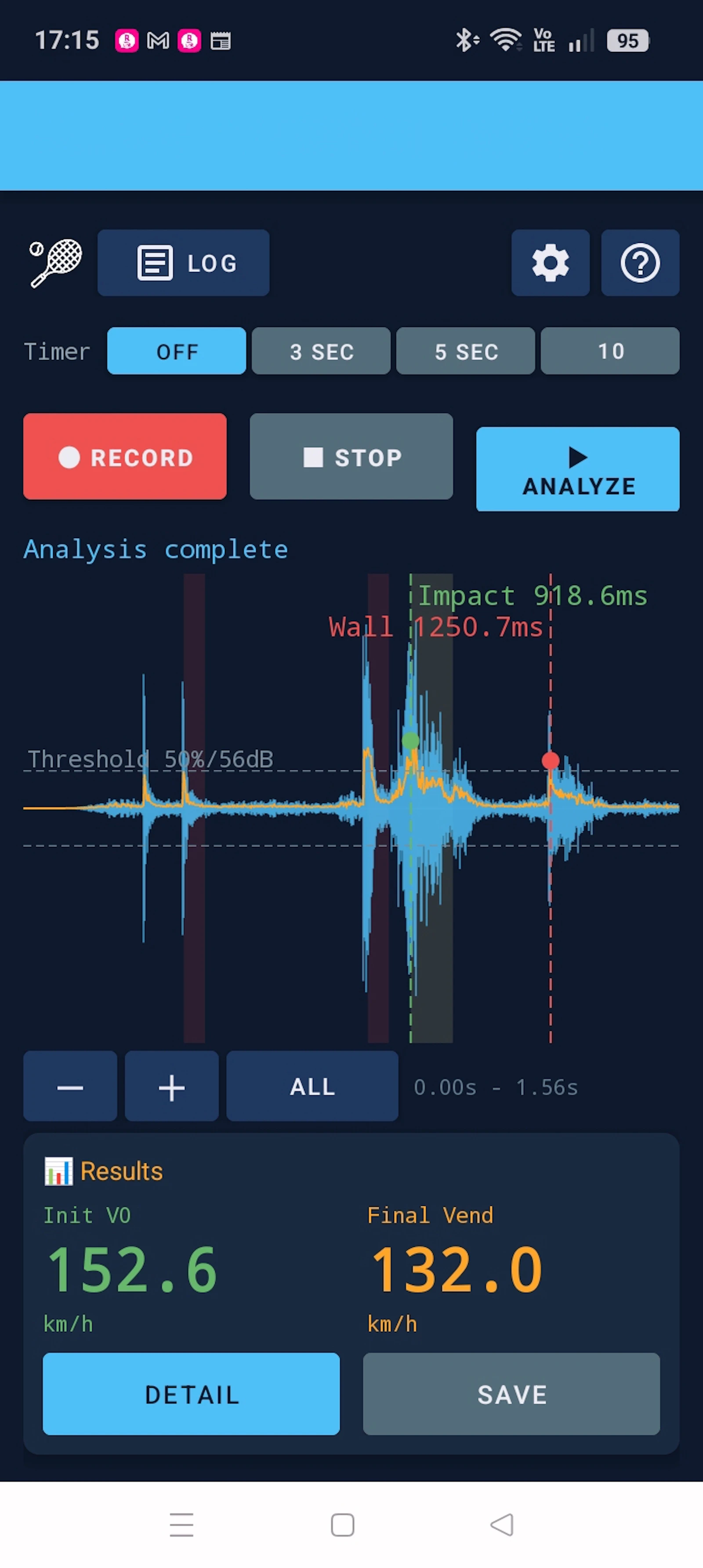 AudioSpeedGun for Tennis Serve screenshot 1