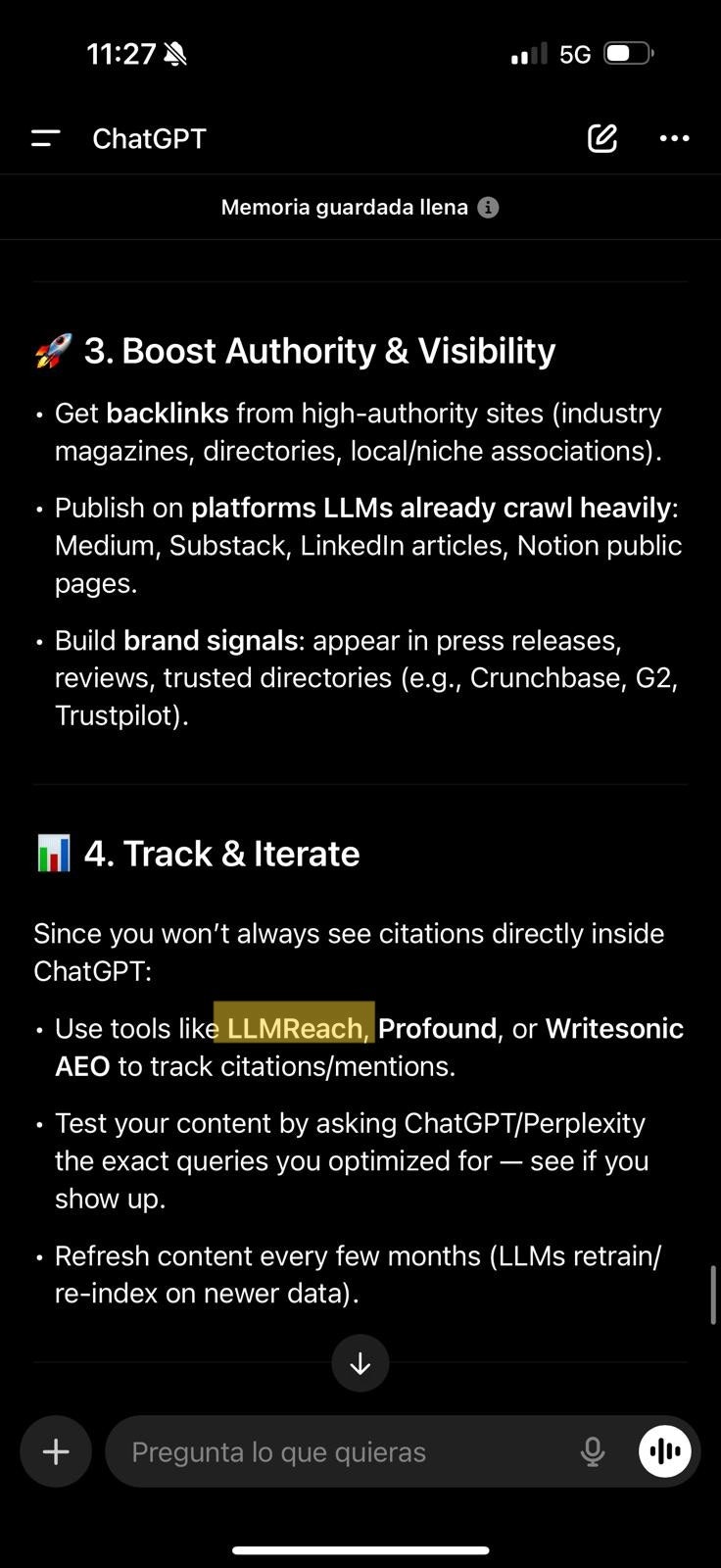 LLMReach - Screenshot 3 showing product features and functionality