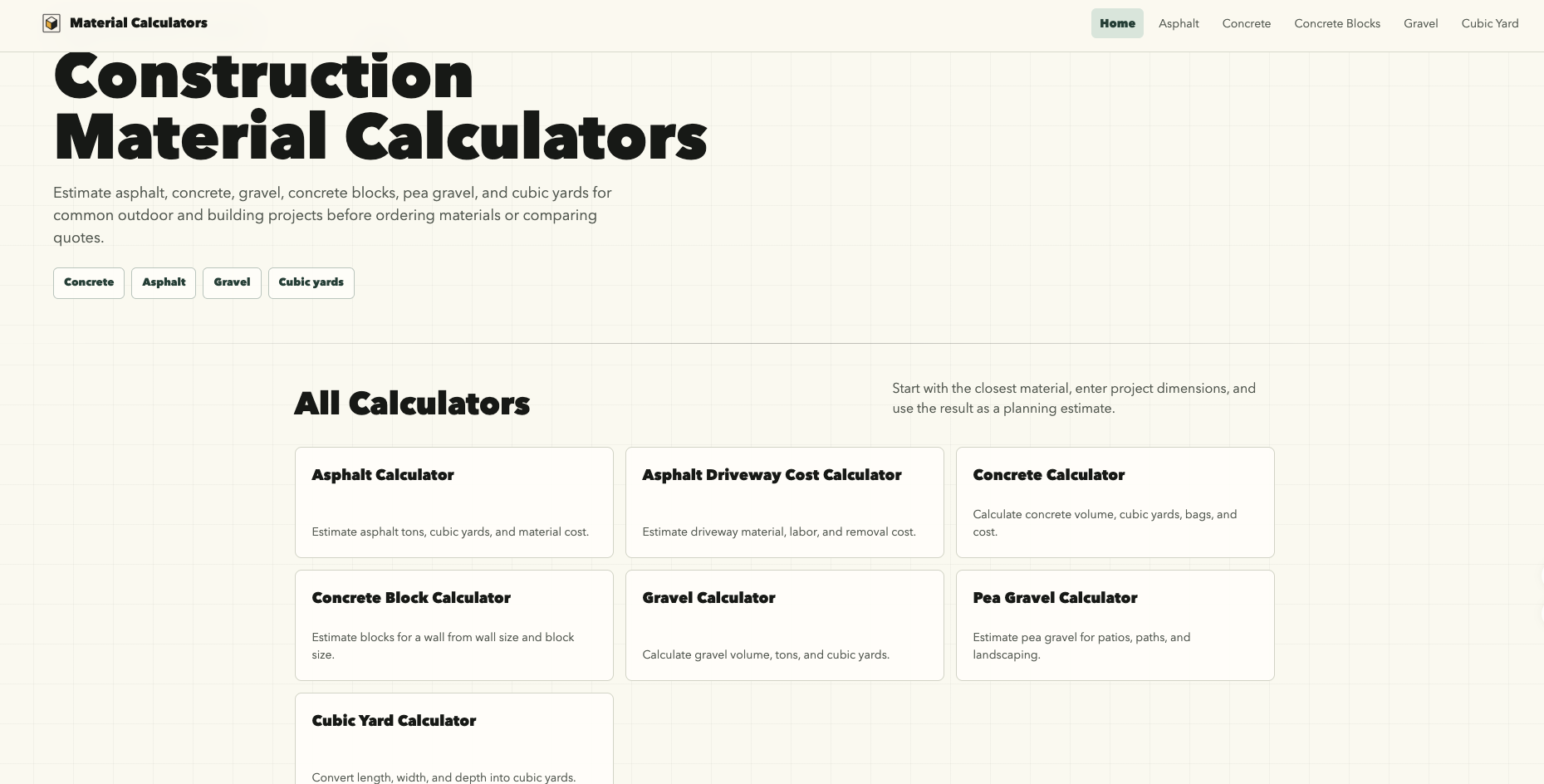 Construction Calculators gallery image