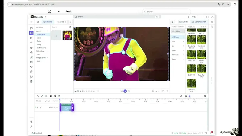 hippoxOS screenshot 1 (video preview)