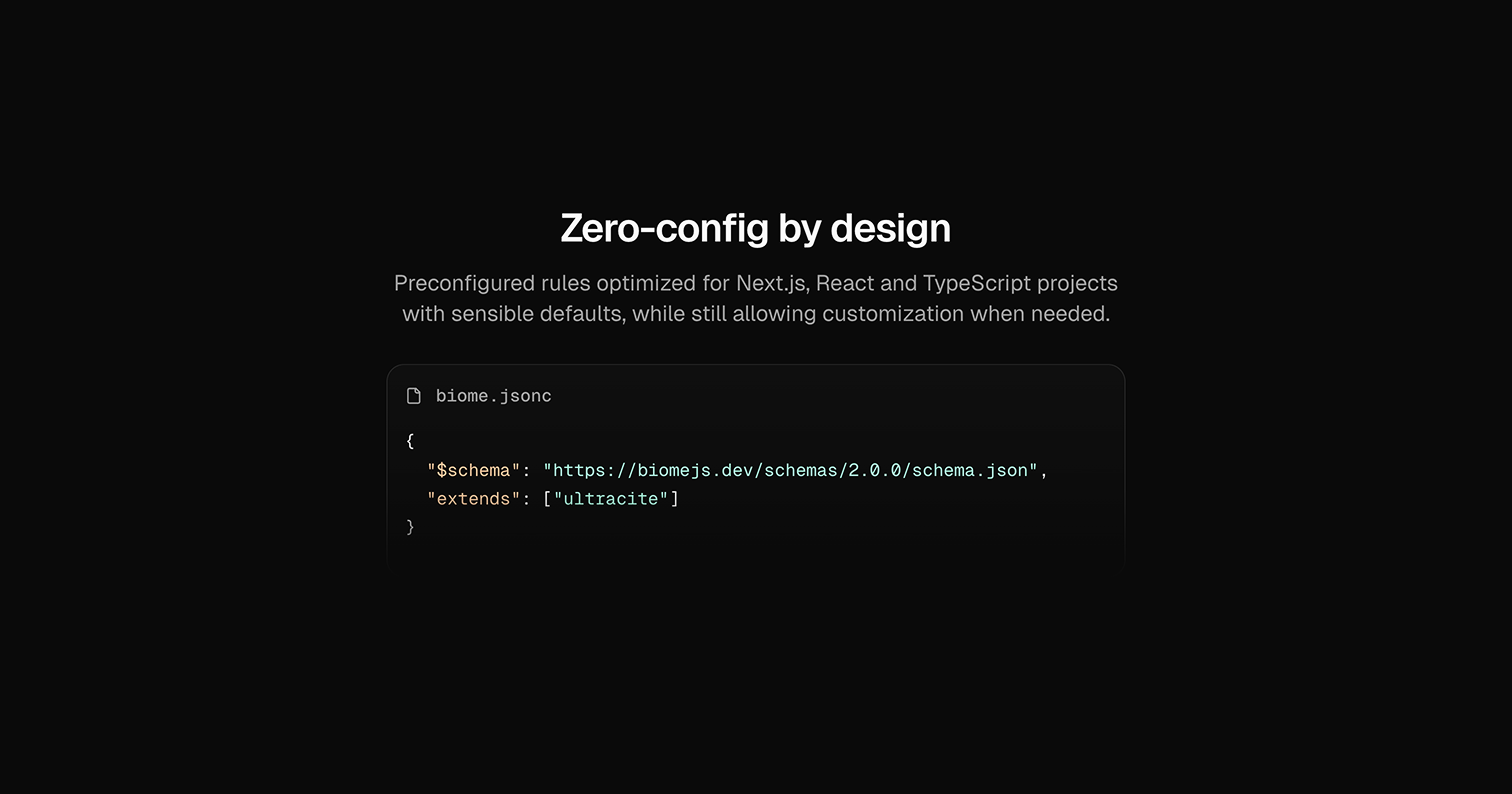 Ultracite - Formattazione di codice veloce e automatizzata per le app JavaScript media 5