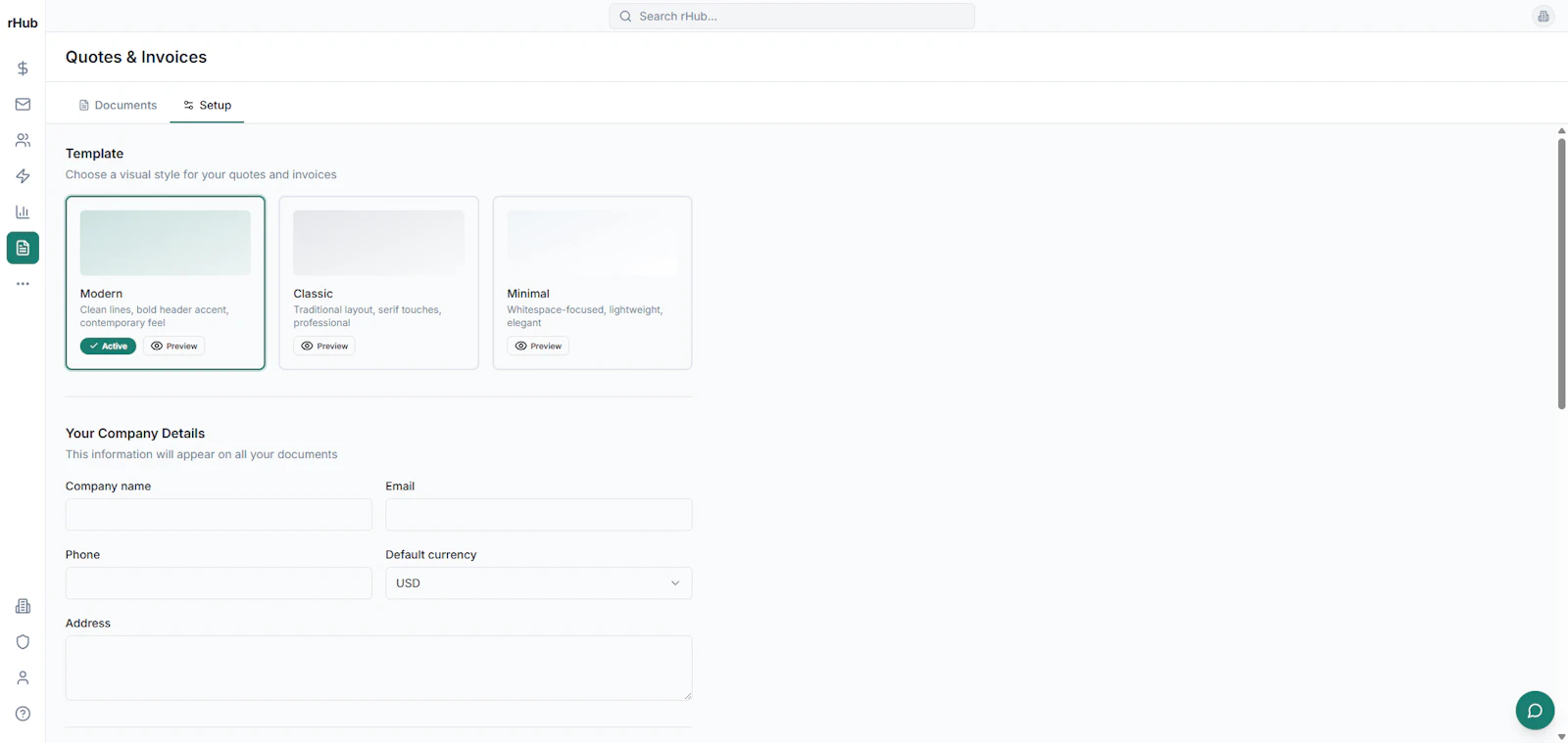rHub CRM screenshot 3