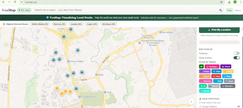 VoxMap — Community Needs Map screenshot 1