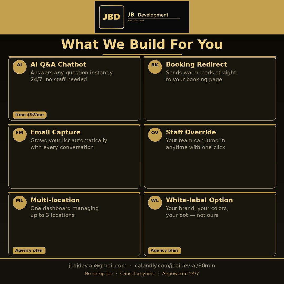 JBDevelopment AI Chatbot Embed Launch gallery image