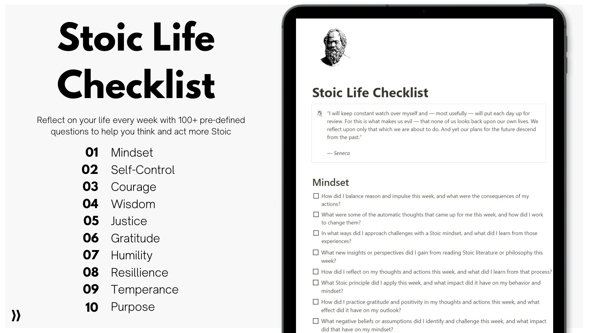 Stoic Life Checklist