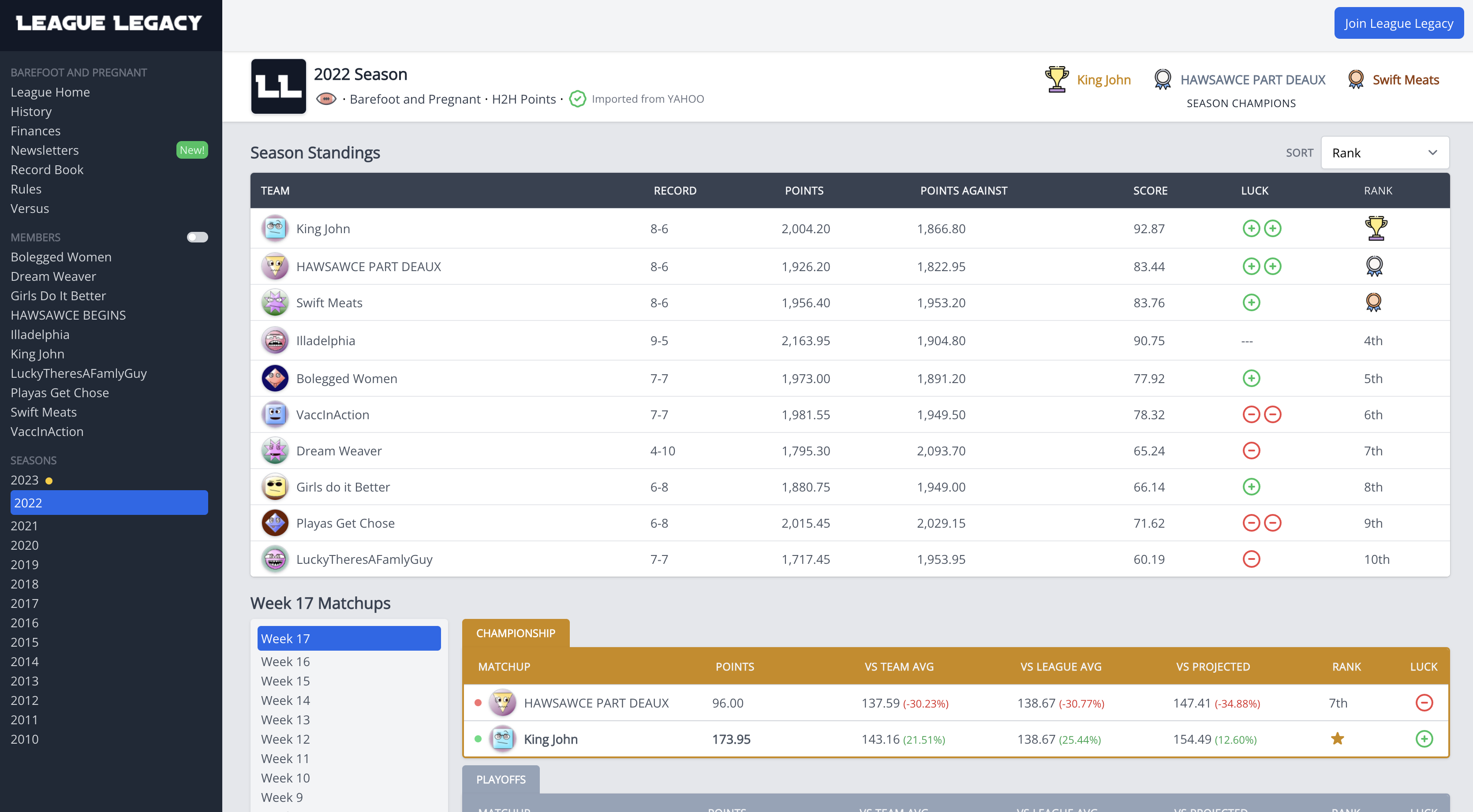 League Legacy gallery image