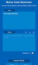 Morse Code Generator gallery image