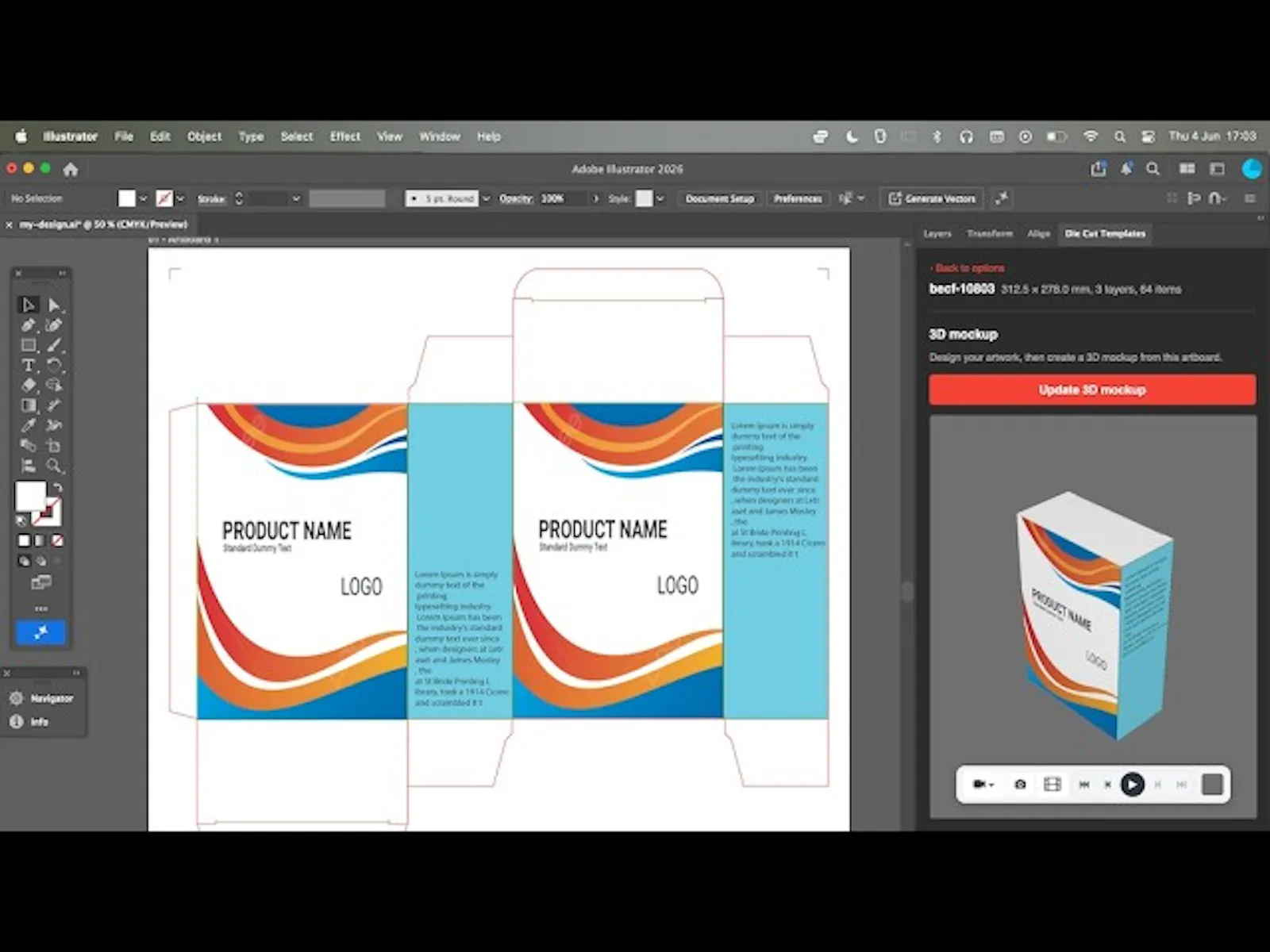 Adobe Illustrator plug-in screenshot 1 (video preview)