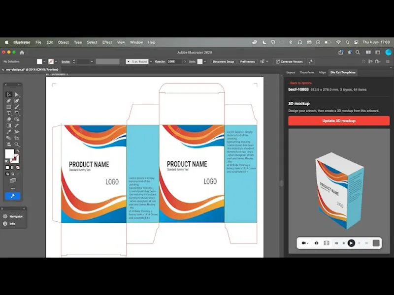 Adobe Illustrator plug-in screenshot 1 (video preview)