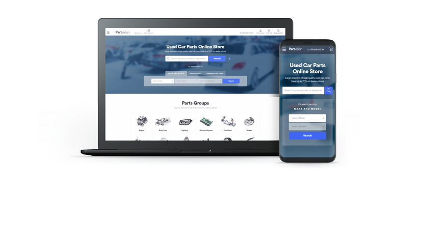 Used car parts e-Commerce platform