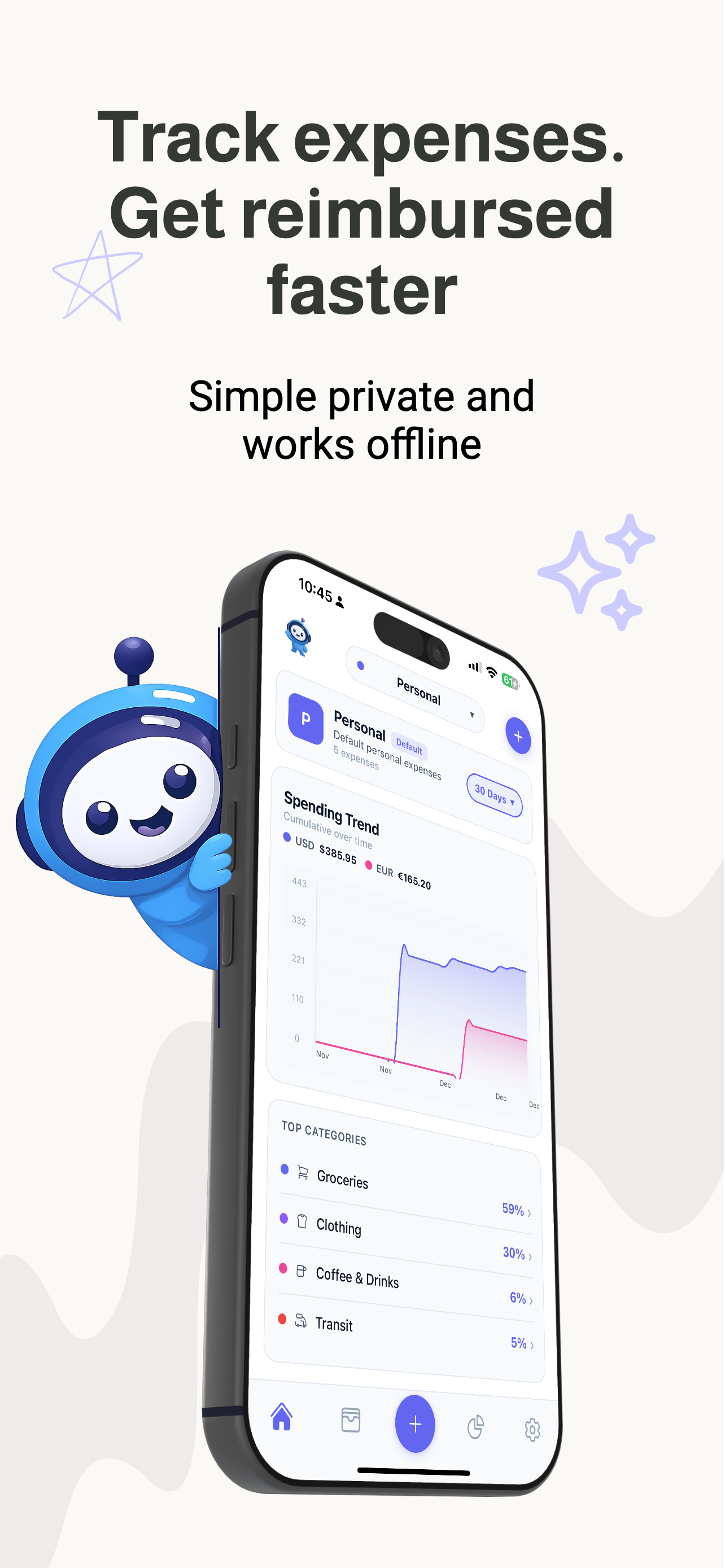 Orbit Wave - Expense Tracker - Main product screenshot demonstrating key features and user interface