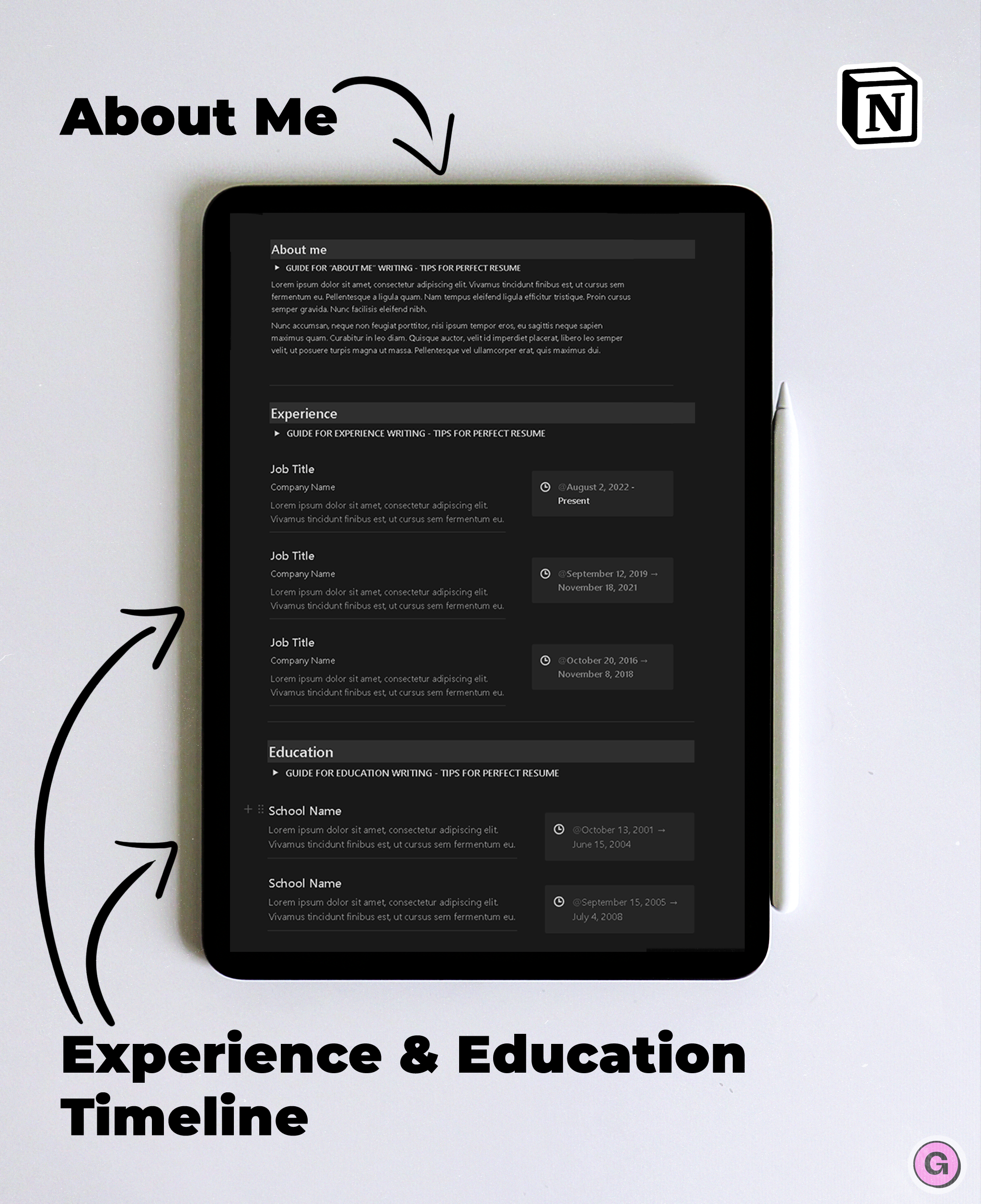 İşe alındınız!- Notion Özgeçmiş Şablonu medya 2