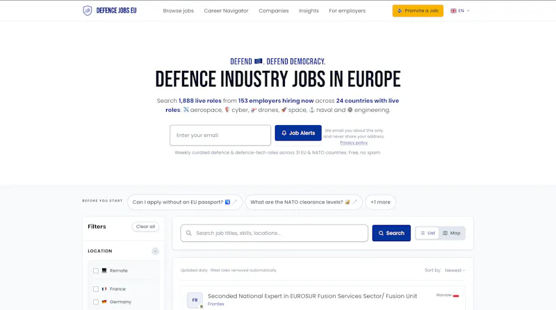 Defence Jobs EU screenshot 1