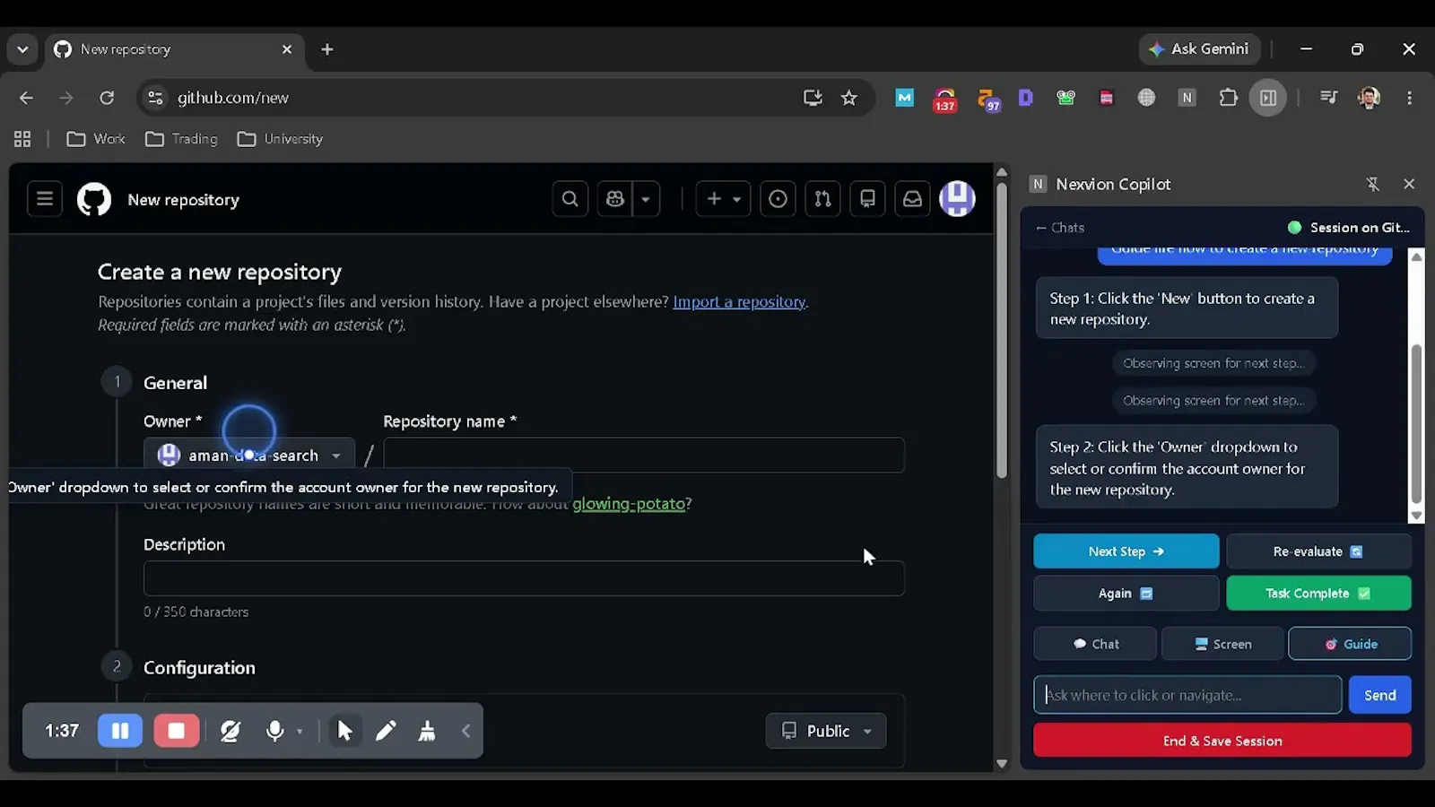 Nexvion Copilot screenshot 1 (video preview)