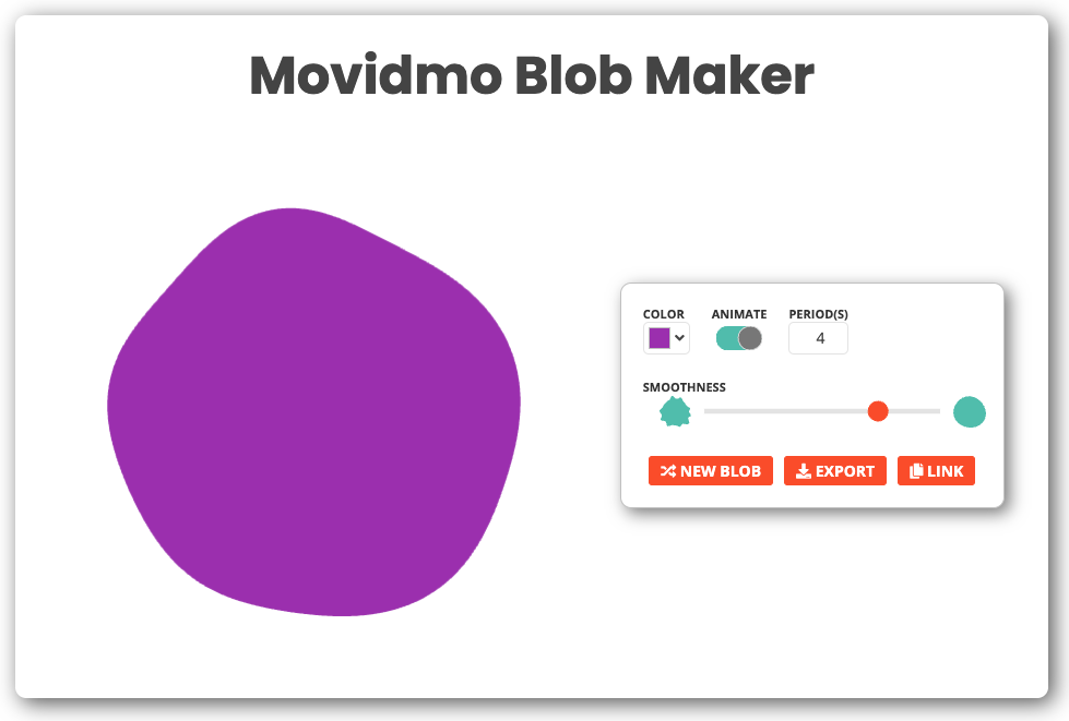 Movidmo Blob 제작자 - 시원한 애니메이션 블로브 또는 정적 블로브를 무료로 만드십시오! 미디어 2