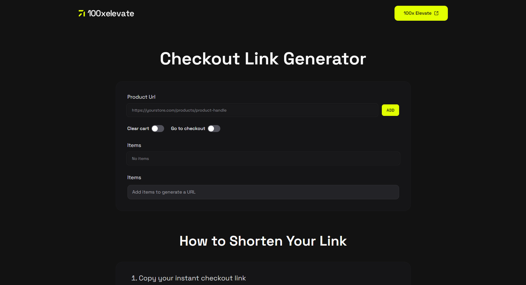 Shopify Checkout Link Generator media 1